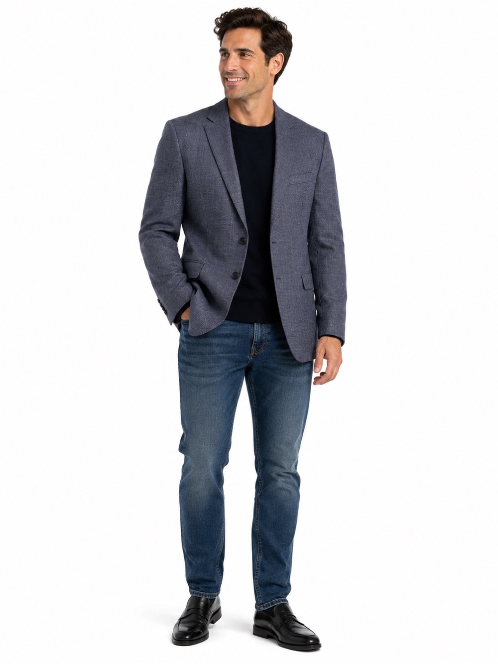 Theory Wool Blazer Size 46 Men's Tailored Navy - Classic Casual